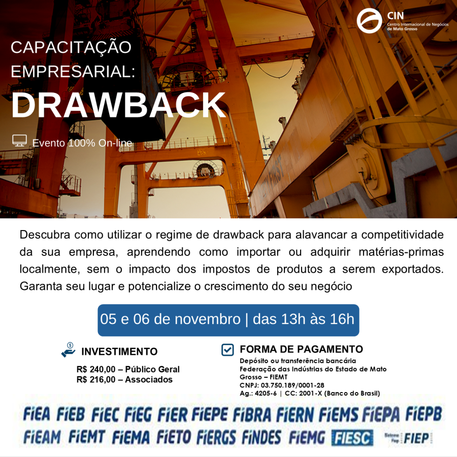 Capacitação sobre Drawback