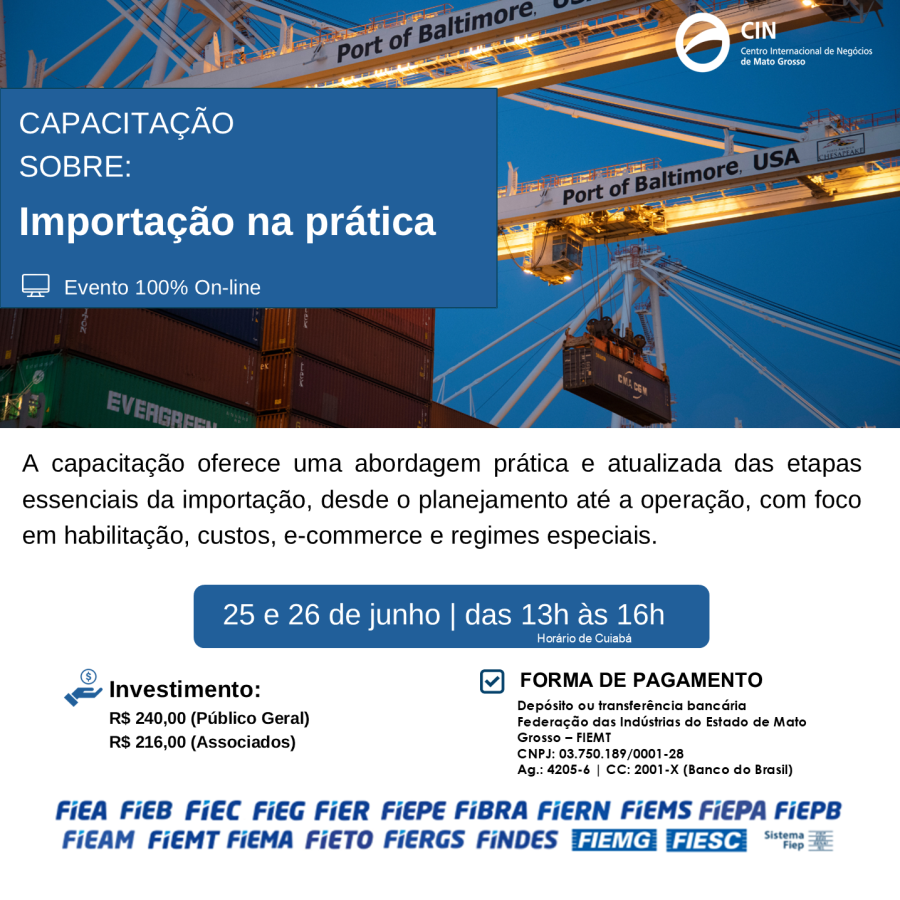 Capacitação sobre Importação na Prática